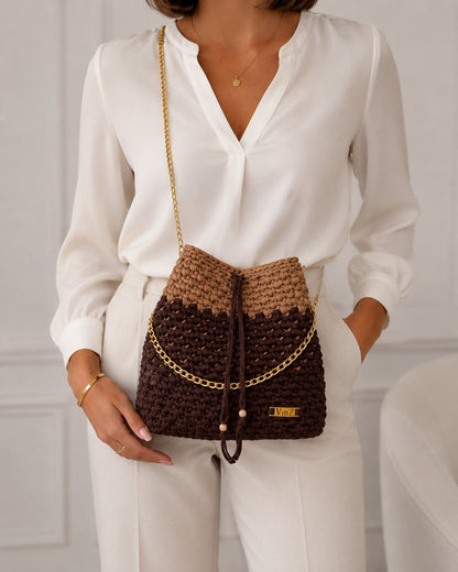 Sac Aurore - Marron foncé et marron clair / Prêt à partir