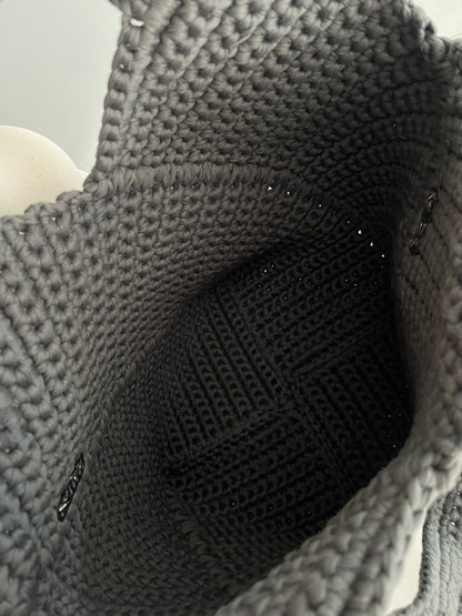 Sac Mimie gris anthracite au crochet — photo 6